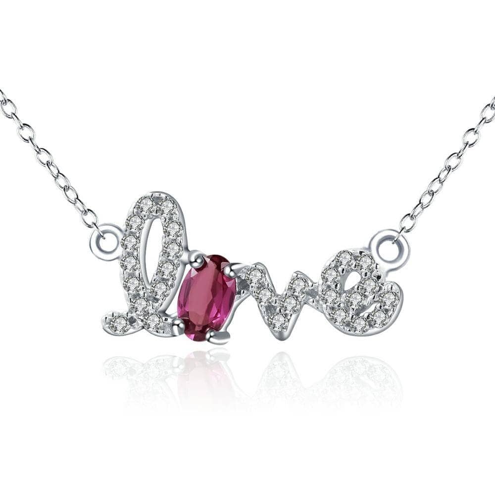 0.29 ct Love Letter Natural Gemstone Necklace