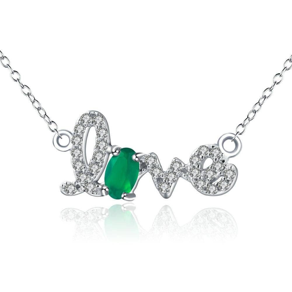 0.29 ct Love Letter Natural Gemstone Necklace