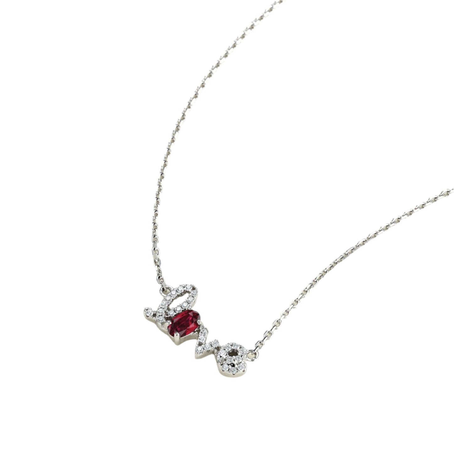 0.29 ct Love Letter Natural Gemstone Necklace