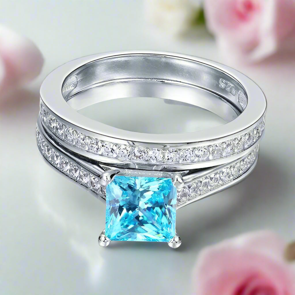 VIP Dream Ring- 1.5 Carat Princess Cut Wedding Ring Set (Aftersale Service)