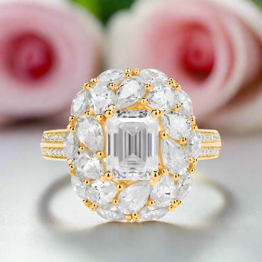 2.0 Ct Emerald-cut Diamond Vintage Engagement Ring