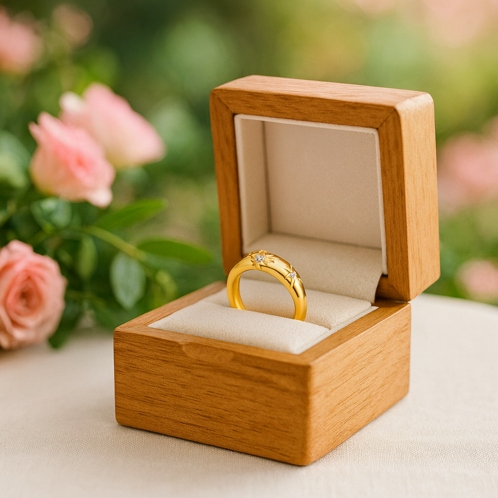2.5mm Three Stars Diamond Wedding Band