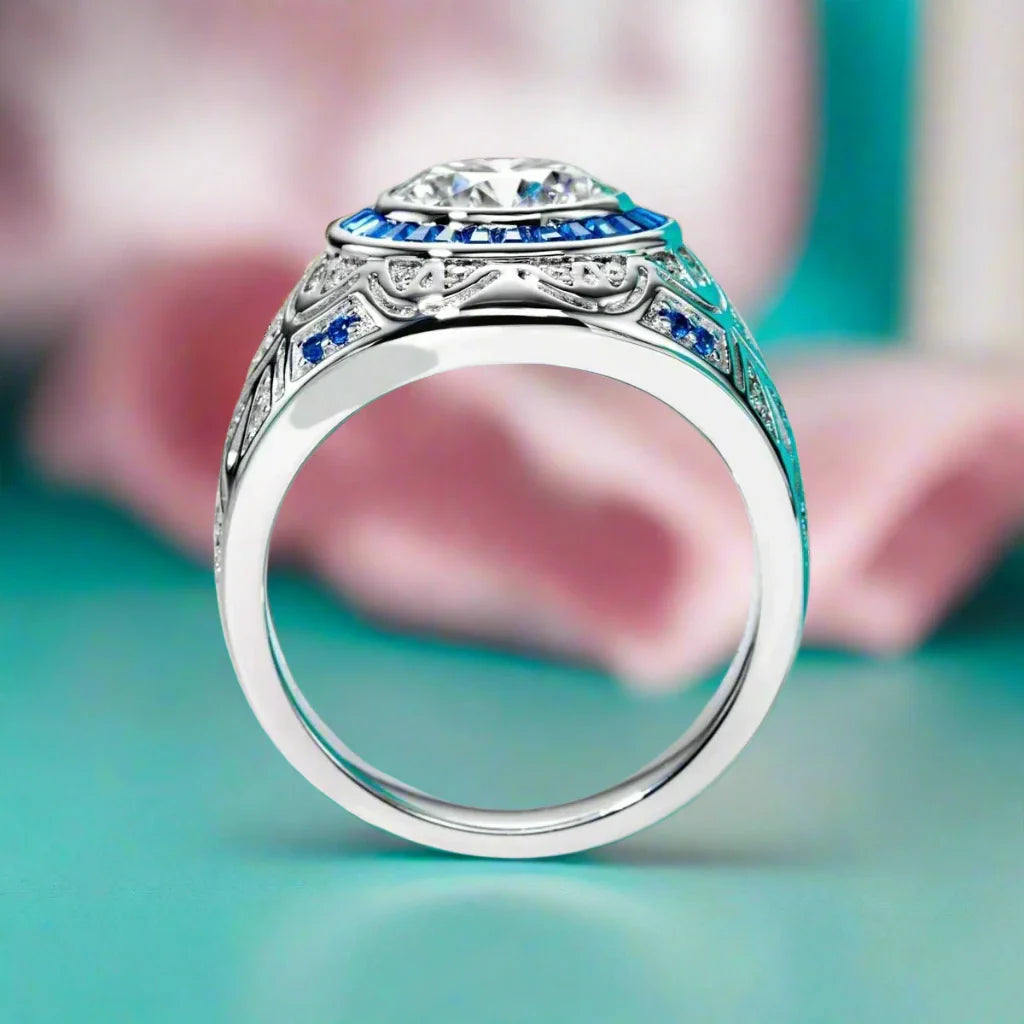 3.0 Ct Diamond Vintage Men's Engagement Ring