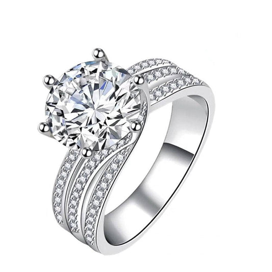 5.0 Ct Round Cut Full Diamond Ring