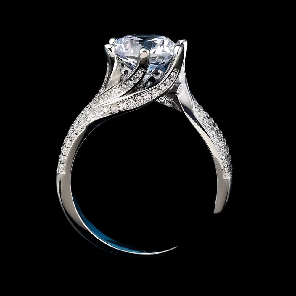 5.0 Ct Round Cut Full Diamond Ring