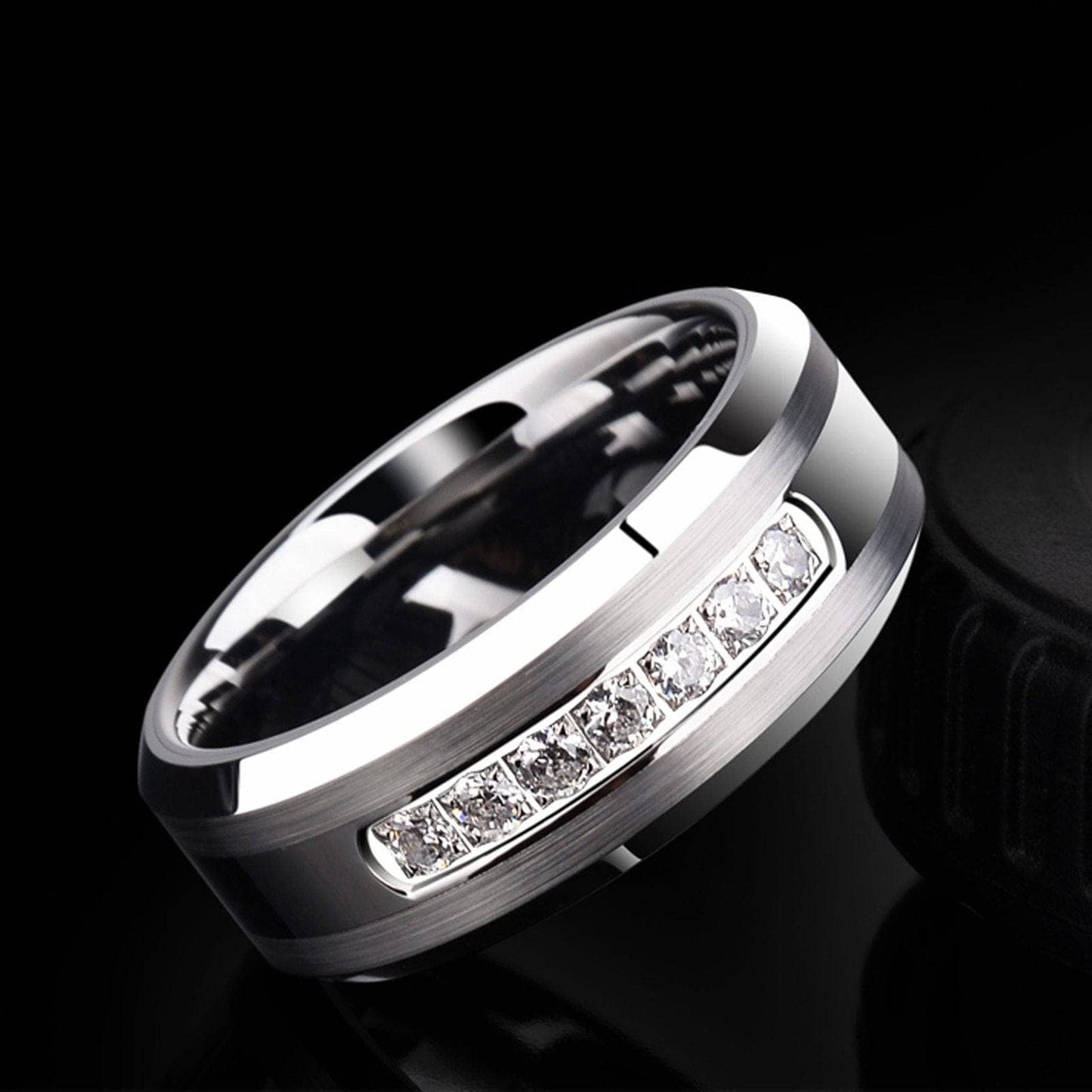 8mm Tungsten Carbide Men's Wedding Band
