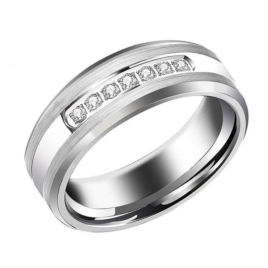 8mm Tungsten Carbide Men's Wedding Band
