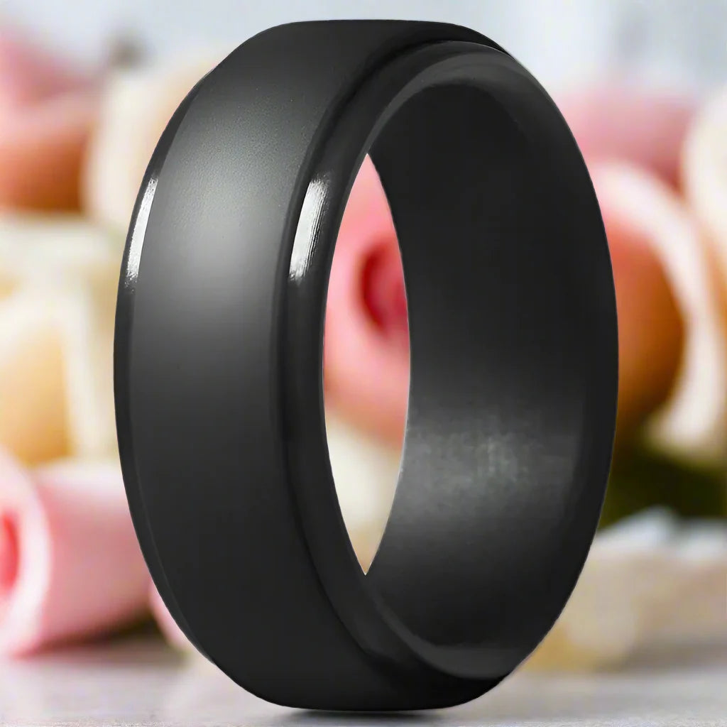 Sports Silicone Wedding Band Set