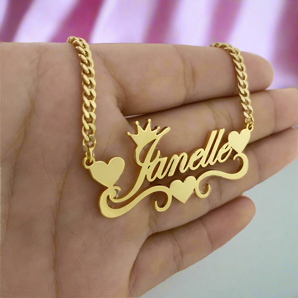 Custom Name Necklace With Heart