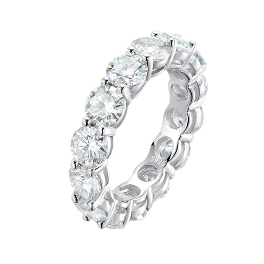 7.0 Ct 5mm Round Cut Full Eternity Diamond Wedding Band