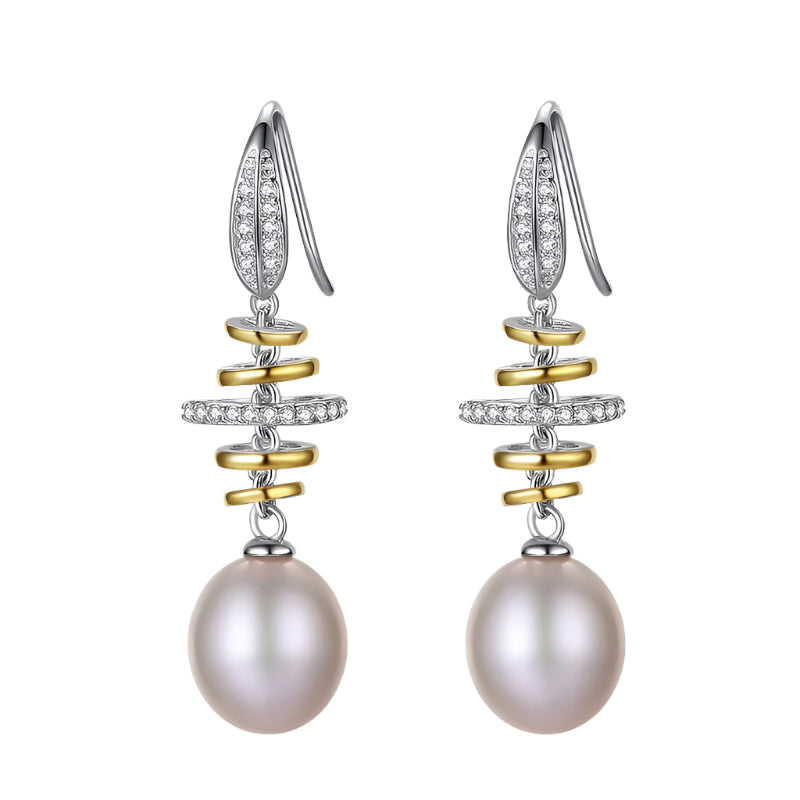 Natural Freshwater Pearl Hook Drop Earrings