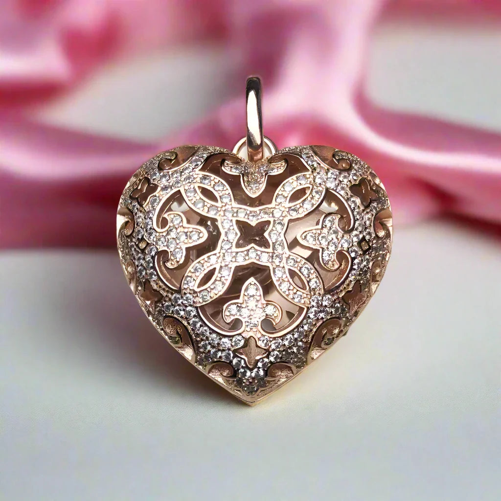 Vintage Love Heart Locket Pendant