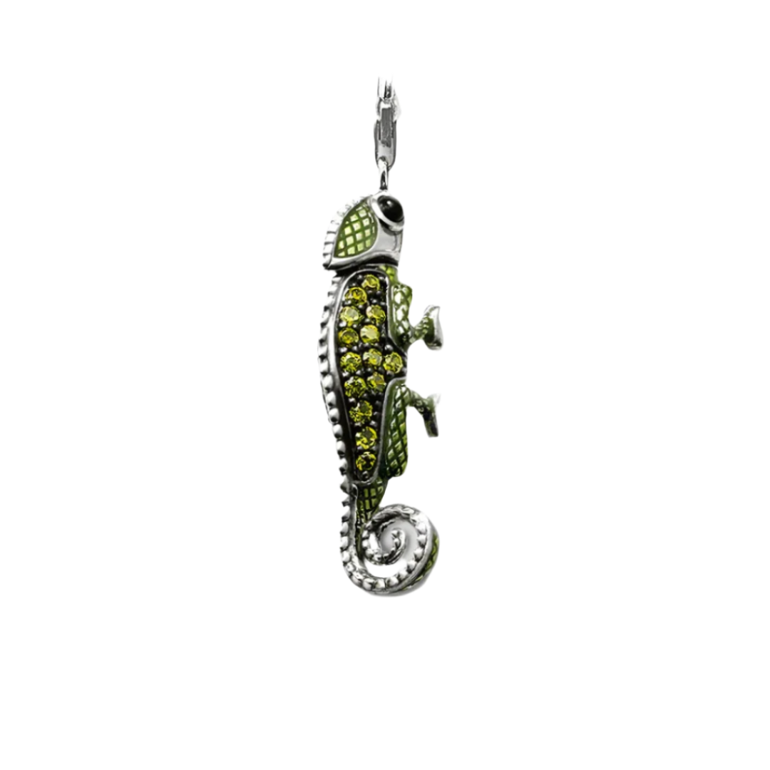 Pirate Green Lizard Chameleon Pendant (Aftersale Service)