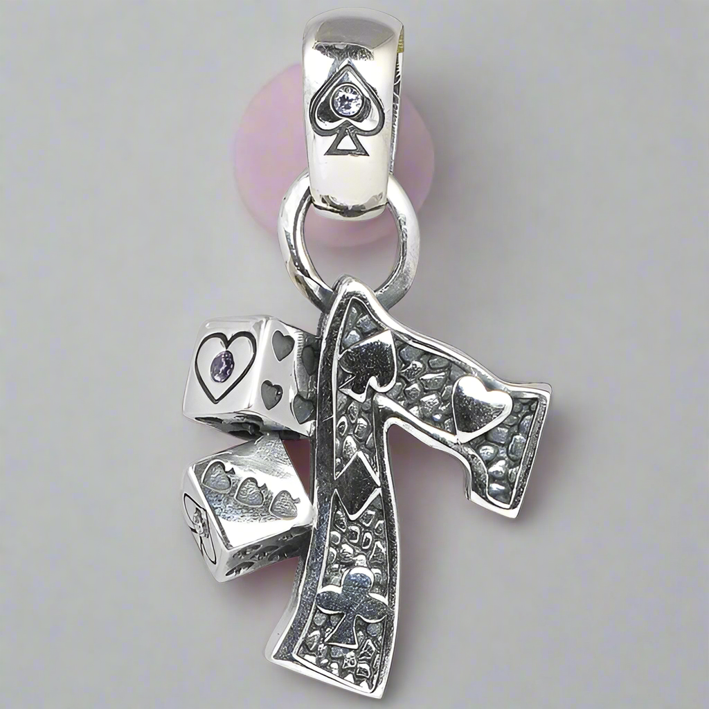 Retro Number 7 Dice Punk Pendant