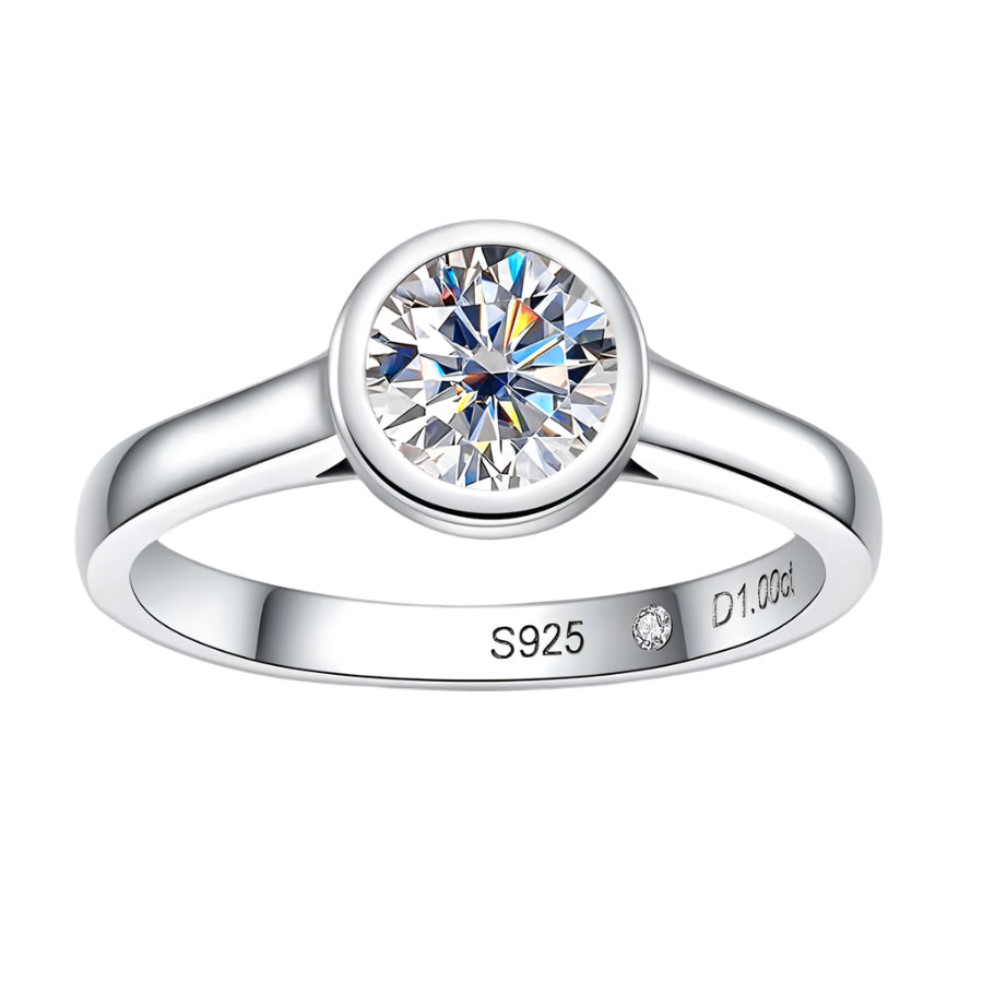 Round Cut Diamond Bezel Engagement Ring (Aftersale Service)