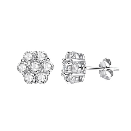 1.4 Ctw Round Cut Diamond Stud Earrings