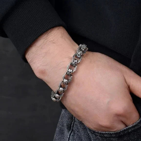 Vintage Dominant Punk Skull Bracelet