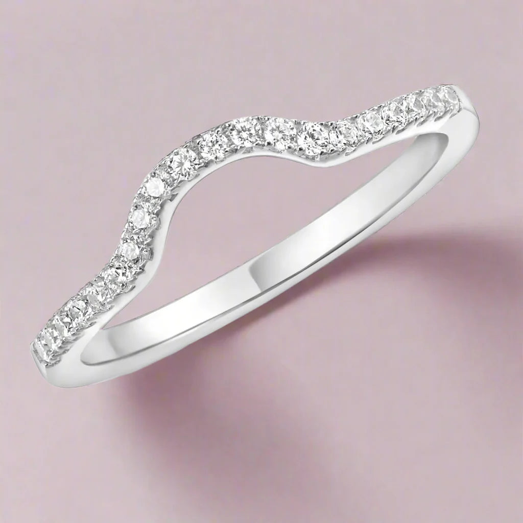 Single Stackable Curve Diamond Ring