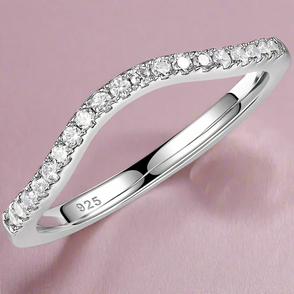 Single Stackable Curve Diamond Ring