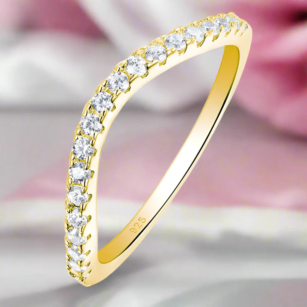 Single Stackable Curve Diamond Ring
