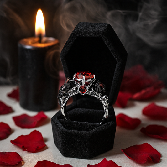 Black Crow- 1.25 Carat Diamond Gothic Wedding Ring