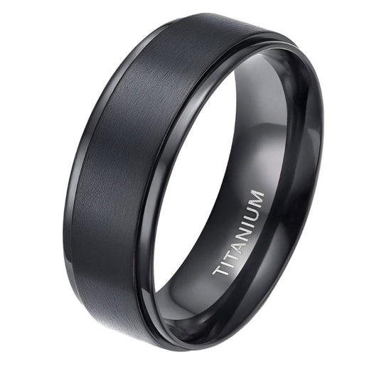 Black Titanium Men's Wedding Band