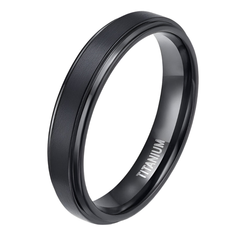 Black Titanium Men's Wedding Band