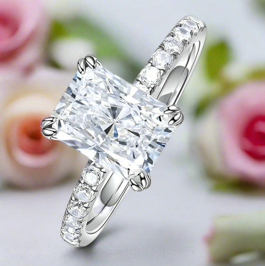 3.0ct Radiant Cut Diamond Engagement Ring