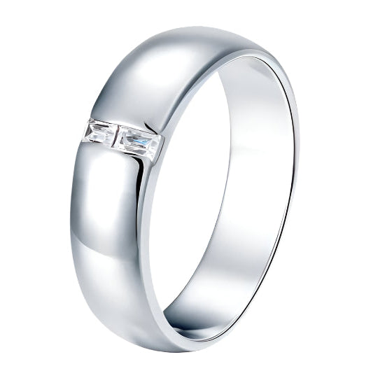 Emerald Cut Diamond Men's Wedding Band Ring