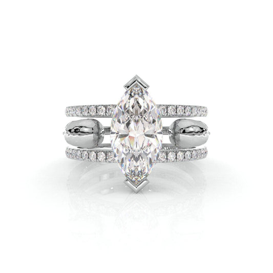 VIP Upgrade- You & Me Rings- 14k White Gold Gothic Wedding Rings (Aftersale Service)