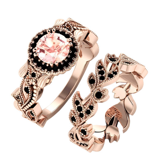 MAIN RING ONLY 1.50ct Diamond Rose Gold Flower Ring Set (Aftersale Service)