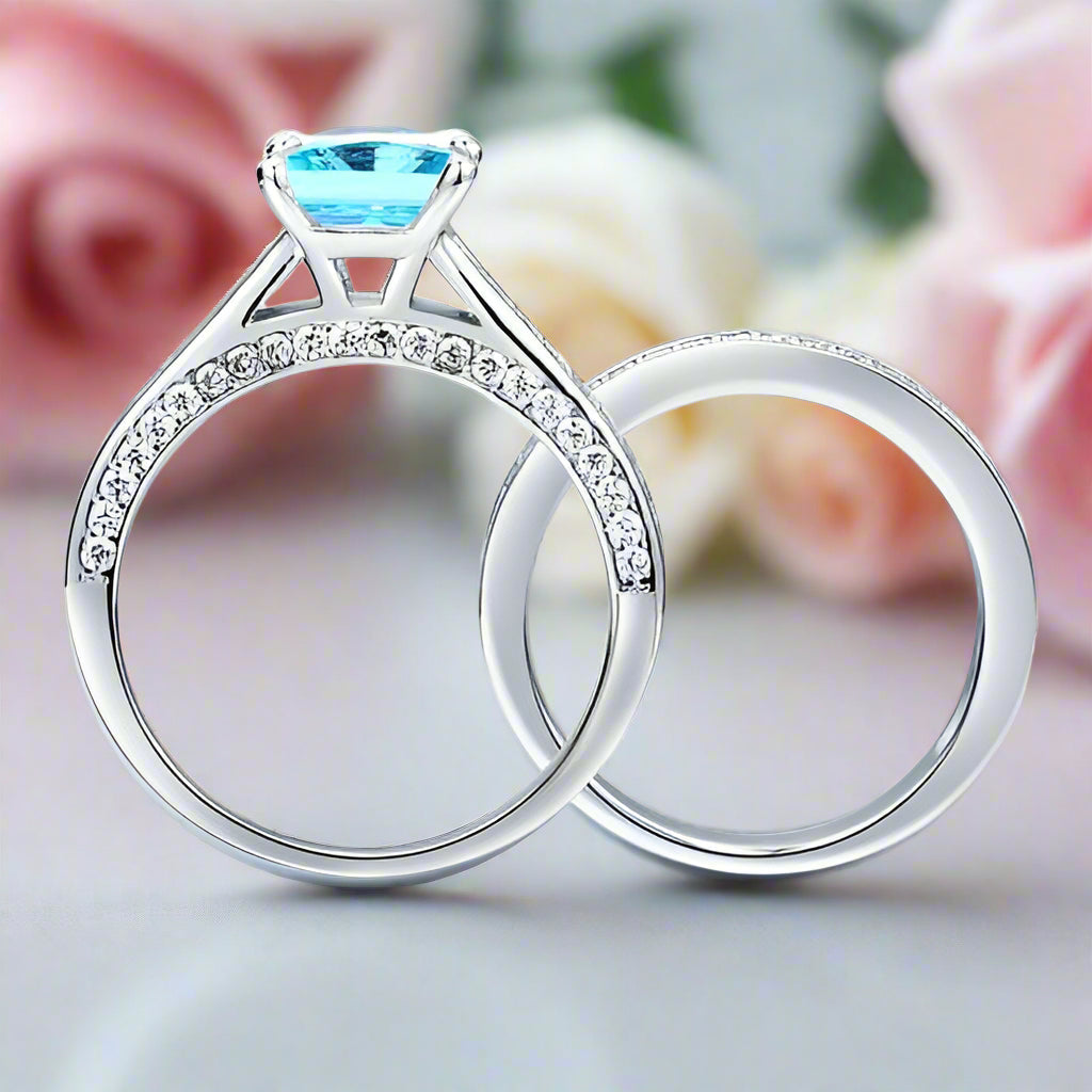 VIP Dream Ring- 1.5 Carat Princess Cut Wedding Ring Set (Aftersale Service)