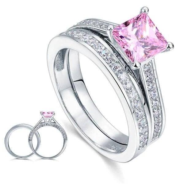 VIP Dream Ring- 1.5 Carat Princess Cut Wedding Ring Set (Aftersale Service)