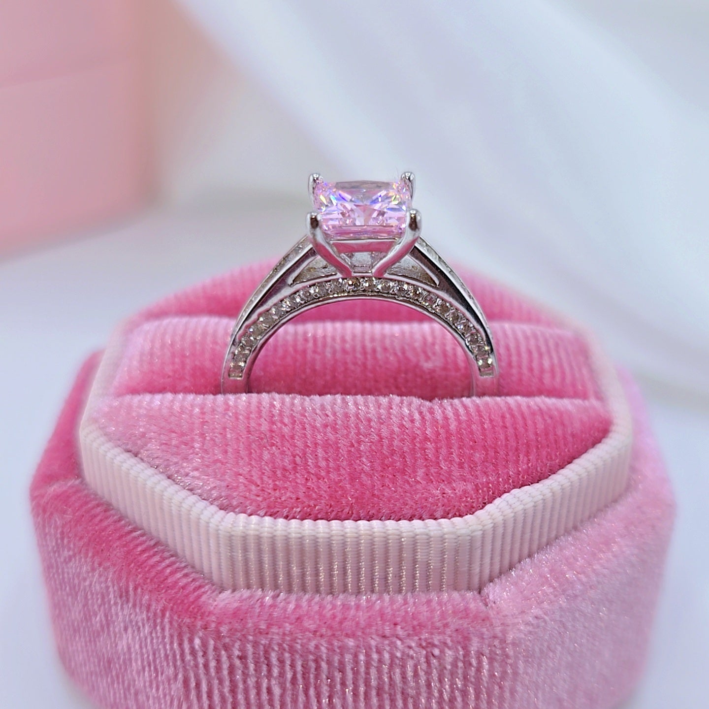 VIP Dream Ring- 1.5 Carat Princess Cut Wedding Ring Set (Aftersale Service)