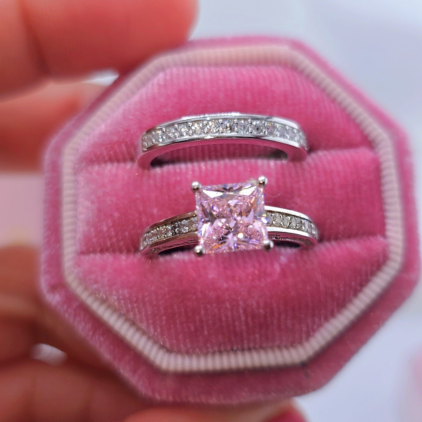 VIP Dream Ring- 1.5 Carat Princess Cut Wedding Ring Set (Aftersale Service)