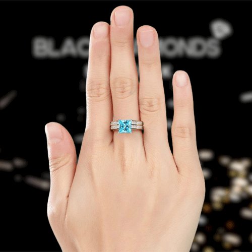 VIP Dream Ring- 1.5 Carat Princess Cut Wedding Ring Set (Aftersale Service)