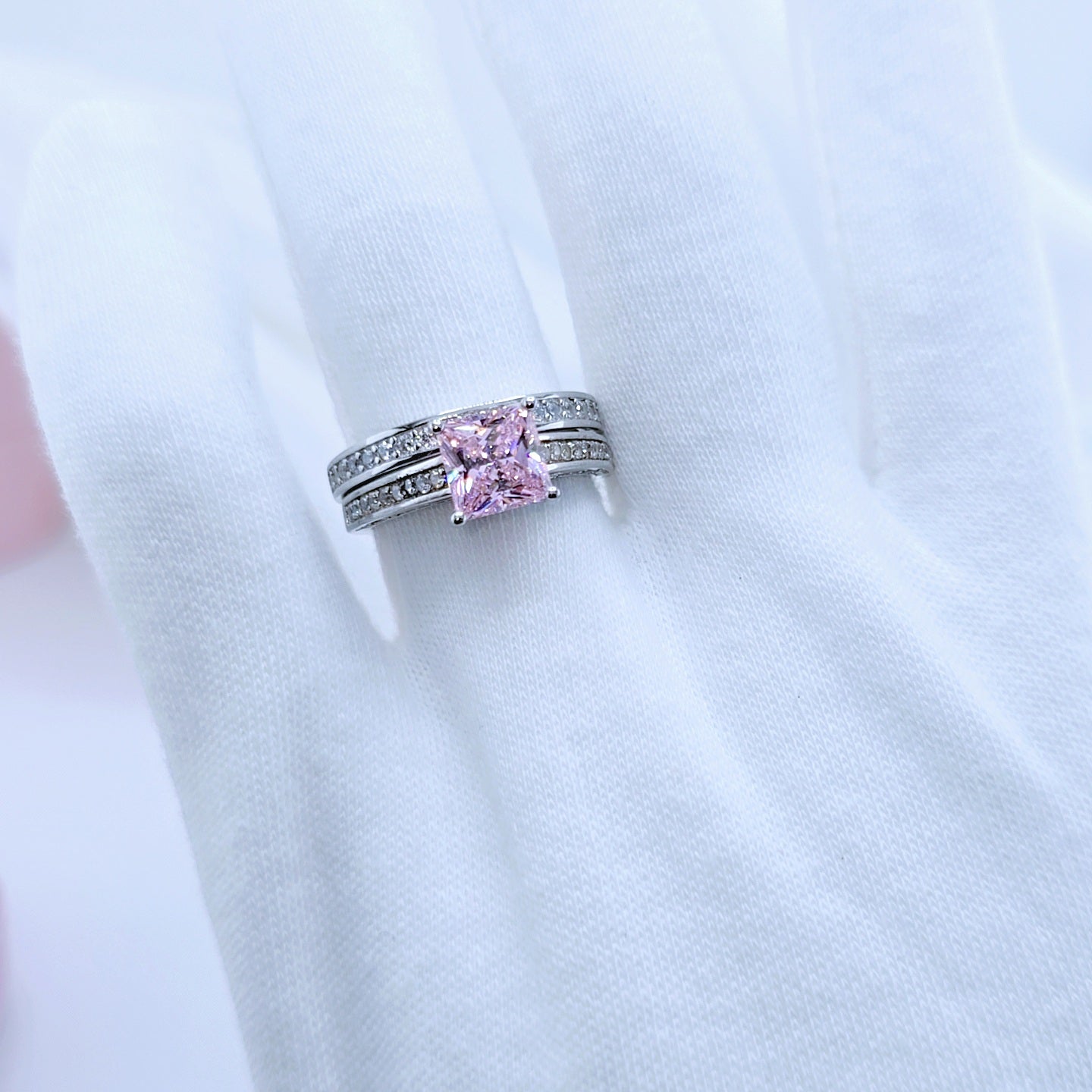 VIP Dream Ring- 1.5 Carat Princess Cut Wedding Ring Set (Aftersale Service)