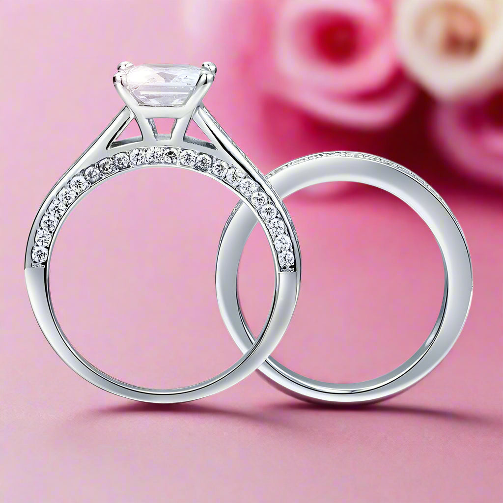 VIP Dream Ring- 1.5 Carat Princess Cut Wedding Ring Set (Aftersale Service)
