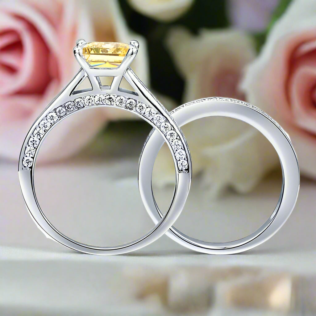 VIP Dream Ring- 1.5 Carat Princess Cut Wedding Ring Set (Aftersale Service)