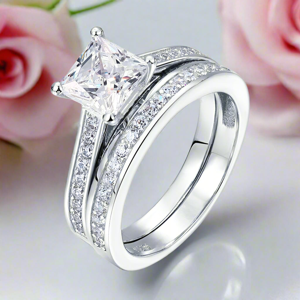 VIP Dream Ring- 1.5 Carat Princess Cut Wedding Ring Set (Aftersale Service)