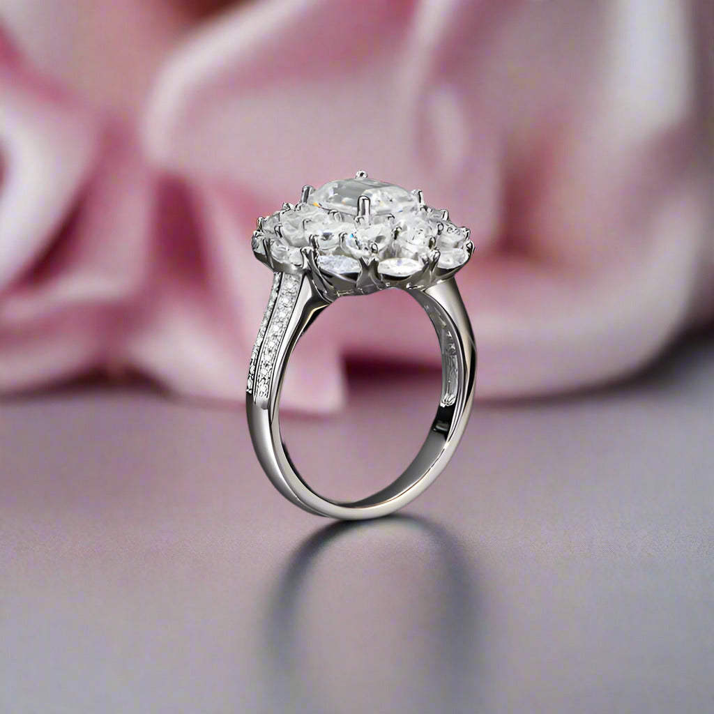 2.0 Ct Emerald-cut Diamond Vintage Engagement Ring