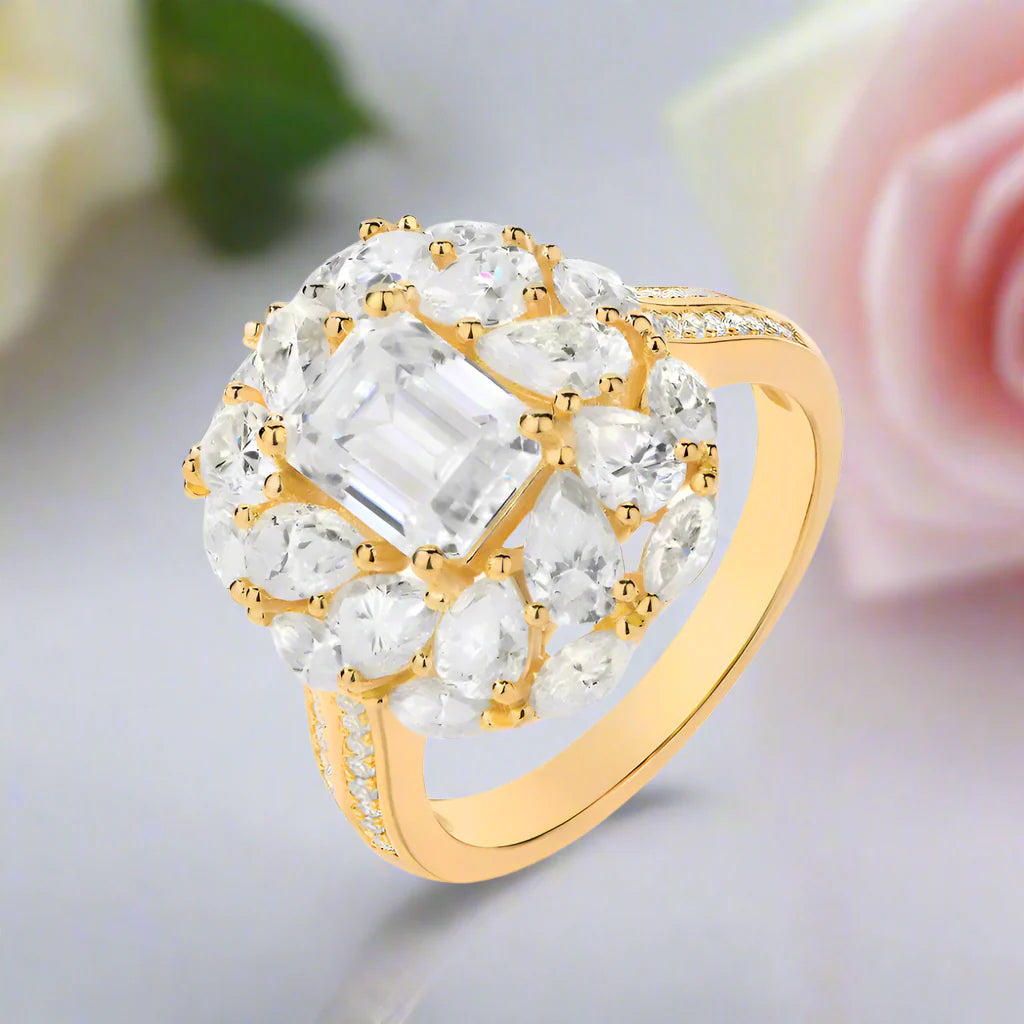 2.0 Ct Emerald-cut Diamond Vintage Engagement Ring