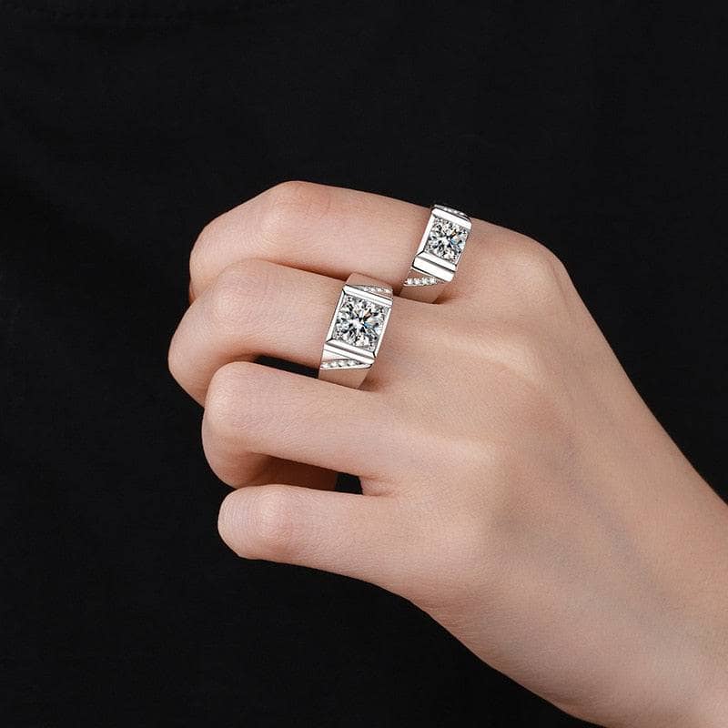 Round Brilliant Diamond Men's Wedding Band