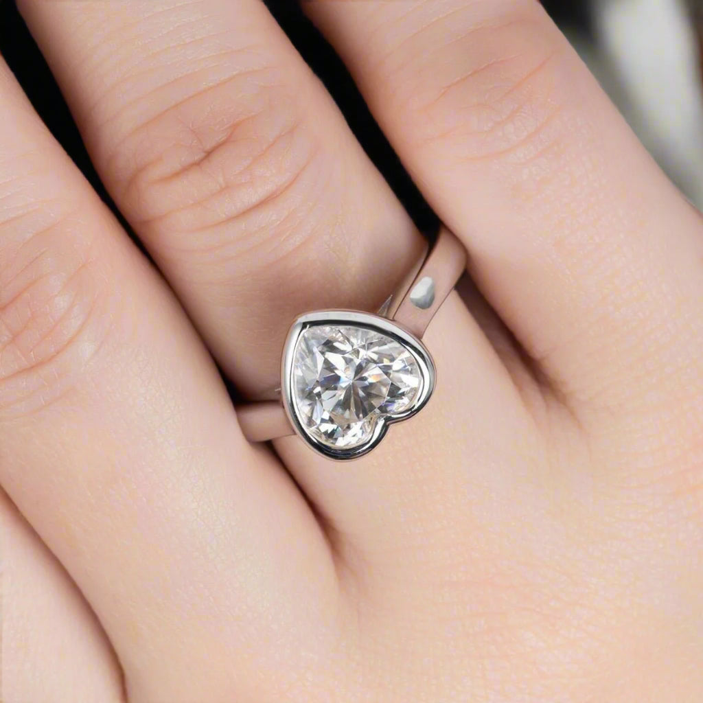 3.0 Ct Heart Cut Diamond Engagement Ring