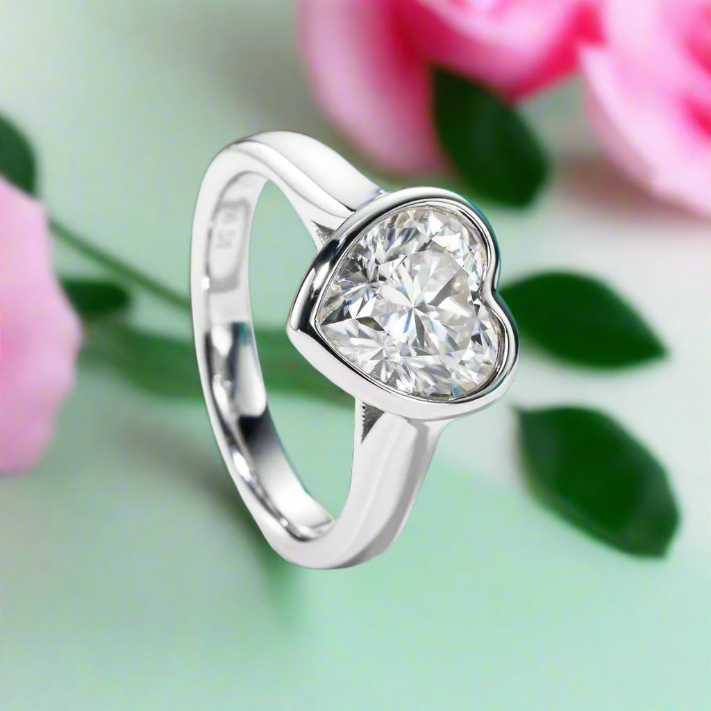 3.0 Ct Heart Cut Diamond Engagement Ring