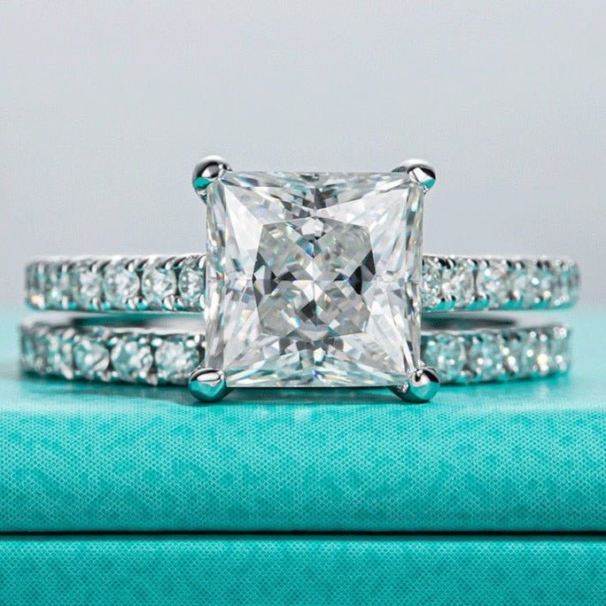3ct Princess Cut Diamond Engagement Ring Set (Aftersale Service)
