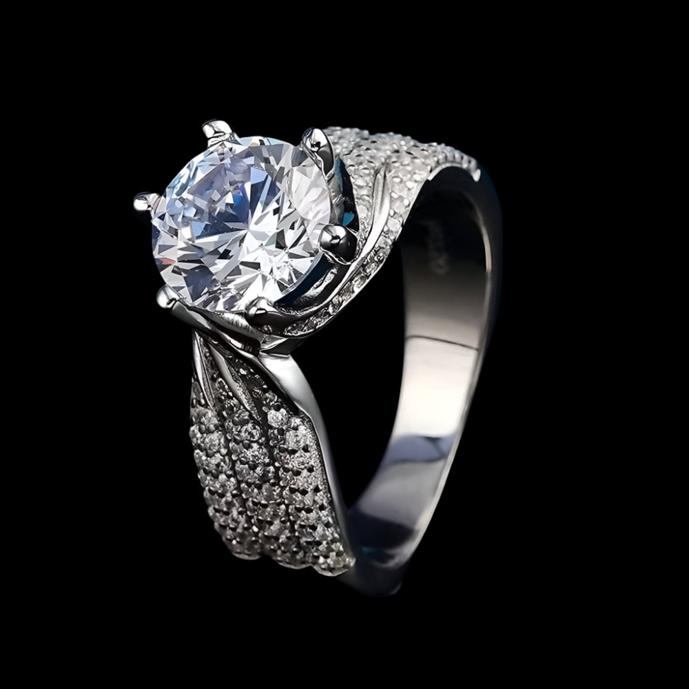 5.0 Ct Round Cut Full Diamond Ring