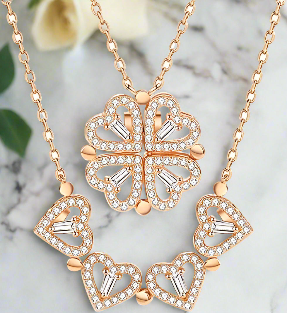 Clover-Heart Change Necklace