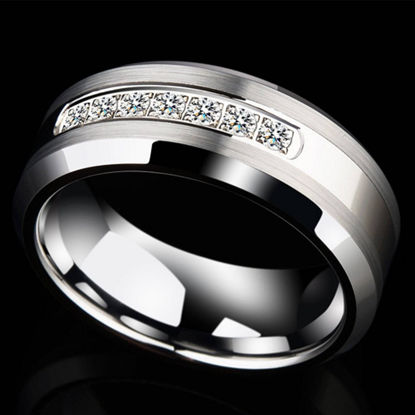 8mm Tungsten Carbide Men's Wedding Band