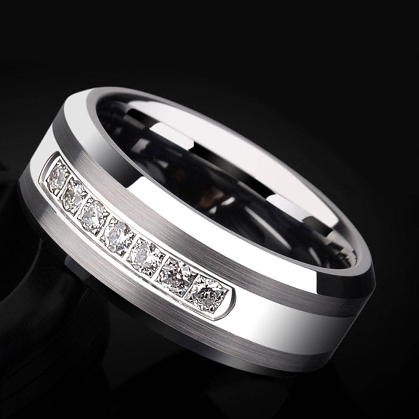 8mm Tungsten Carbide Men's Wedding Band